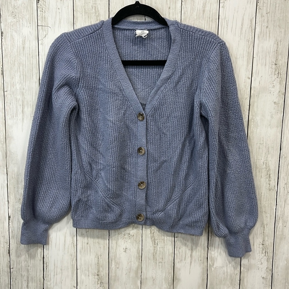 Joie by Anthropologie Soft Knit Button Up Cardigan Periwinkle Blue Size Large